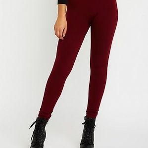 CHARLOTTE RUSSE 💋 Fleece lined burgandy leggings